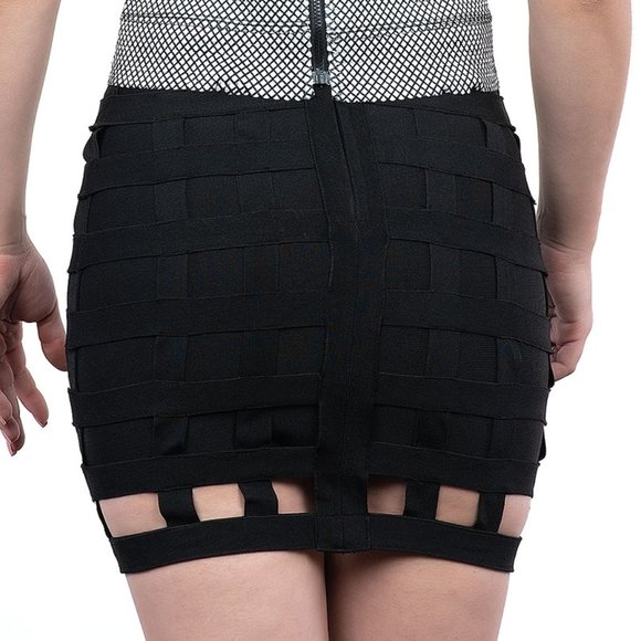 Caged Mini Bandage Skirt - Picture 3 of 3